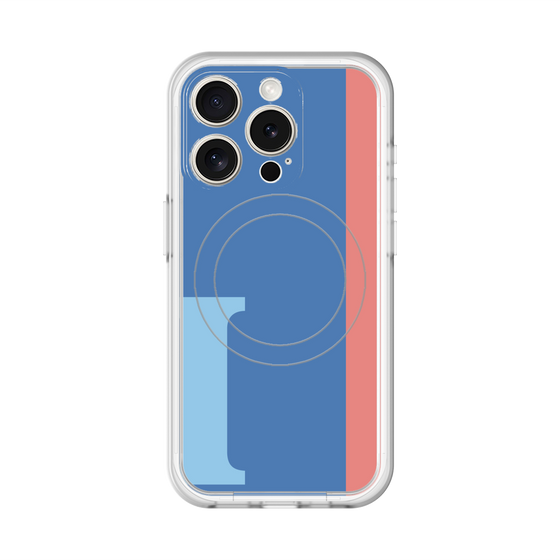 スリムプロテクションプレミアムケース with MagSafe［ オリジナル - initial color line - I blue ］
