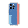 スリムプロテクションプレミアムケース with MagSafe［ オリジナル - initial color line - I blue ］