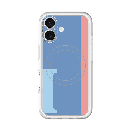 スリムプロテクションプレミアムケース with MagSafe［ オリジナル - initial color line - I blue ］