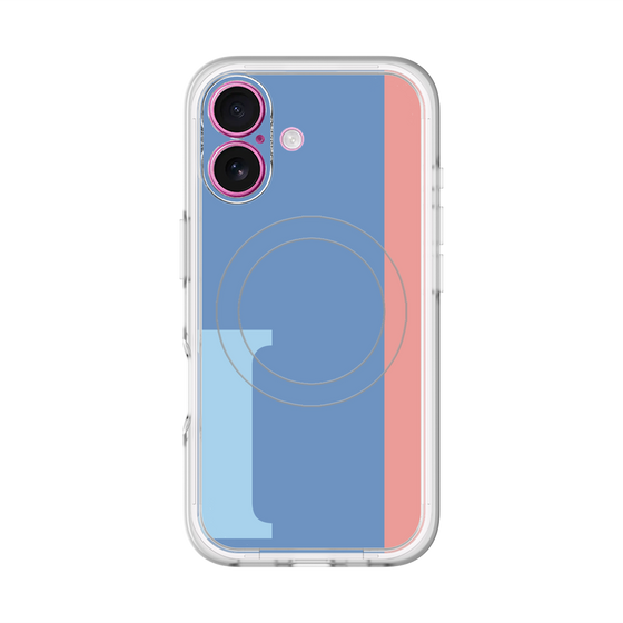 スリムプロテクションプレミアムケース with MagSafe［ オリジナル - initial color line - I blue ］
