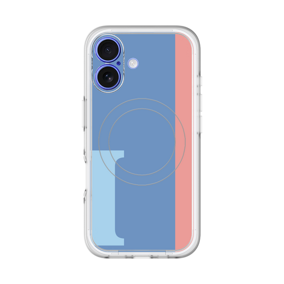スリムプロテクションプレミアムケース with MagSafe［ オリジナル - initial color line - I blue ］