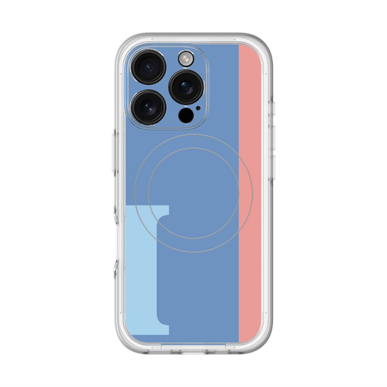 スリムプロテクションプレミアムケース with MagSafe［ オリジナル - initial color line - I blue ］