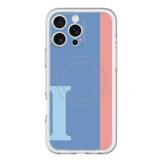 スリムプロテクションプレミアムケース with MagSafe［ オリジナル - initial color line - I blue ］