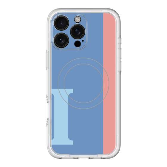 スリムプロテクションプレミアムケース with MagSafe［ オリジナル - initial color line - I blue ］