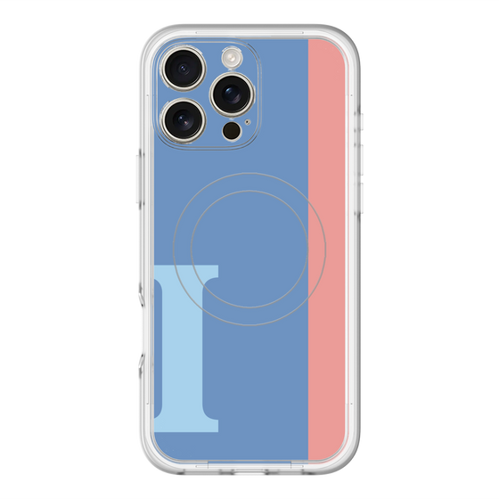 スリムプロテクションプレミアムケース with MagSafe［ オリジナル - initial color line - I blue ］