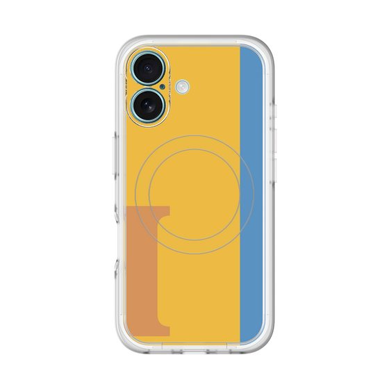 スリムプロテクションプレミアムケース with MagSafe［ オリジナル - initial color line - I orange ］