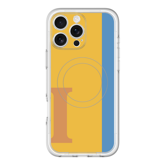 スリムプロテクションプレミアムケース with MagSafe［ オリジナル - initial color line - I orange ］