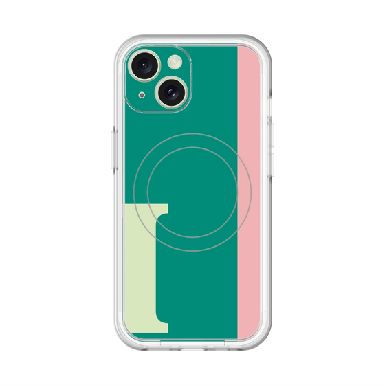 スリムプロテクションプレミアムケース with MagSafe［ オリジナル - initial color line - I green ］