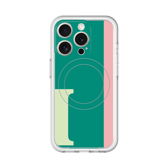 スリムプロテクションプレミアムケース with MagSafe［ オリジナル - initial color line - I green ］