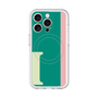 スリムプロテクションプレミアムケース with MagSafe［ オリジナル - initial color line - I green ］
