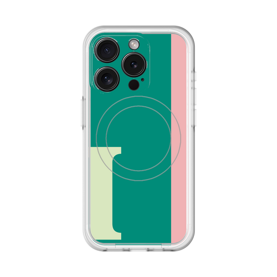 スリムプロテクションプレミアムケース with MagSafe［ オリジナル - initial color line - I green ］