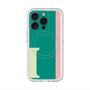 スリムプロテクションプレミアムケース with MagSafe［ オリジナル - initial color line - I green ］