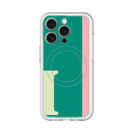 スリムプロテクションプレミアムケース with MagSafe［ オリジナル - initial color line - I green ］