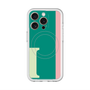 スリムプロテクションプレミアムケース with MagSafe［ オリジナル - initial color line - I green ］