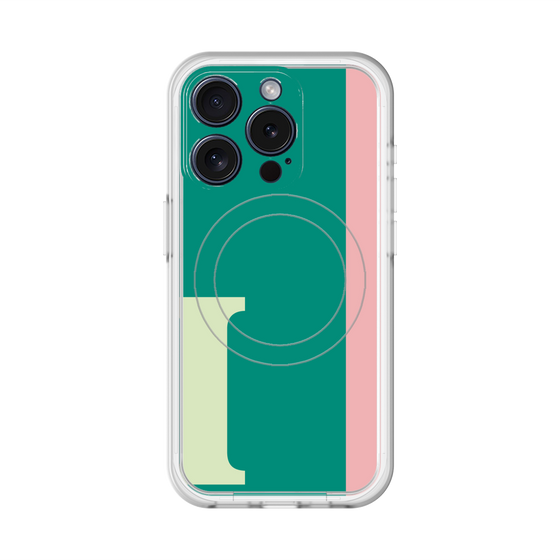 スリムプロテクションプレミアムケース with MagSafe［ オリジナル - initial color line - I green ］