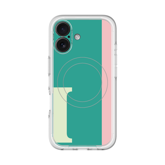 スリムプロテクションプレミアムケース with MagSafe［ オリジナル - initial color line - I green ］
