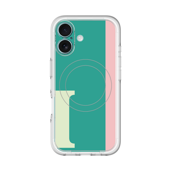 スリムプロテクションプレミアムケース with MagSafe［ オリジナル - initial color line - I green ］
