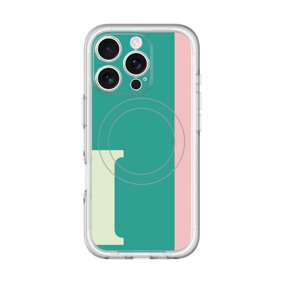 スリムプロテクションプレミアムケース with MagSafe［ オリジナル - initial color line - I green ］