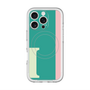 スリムプロテクションプレミアムケース with MagSafe［ オリジナル - initial color line - I green ］