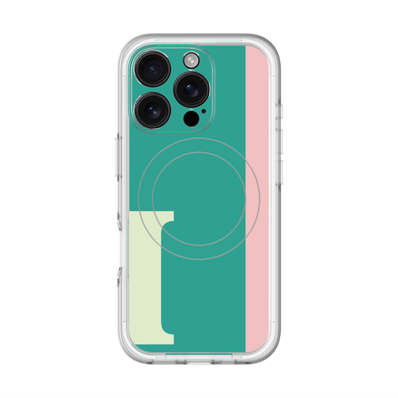 スリムプロテクションプレミアムケース with MagSafe［ オリジナル - initial color line - I green ］
