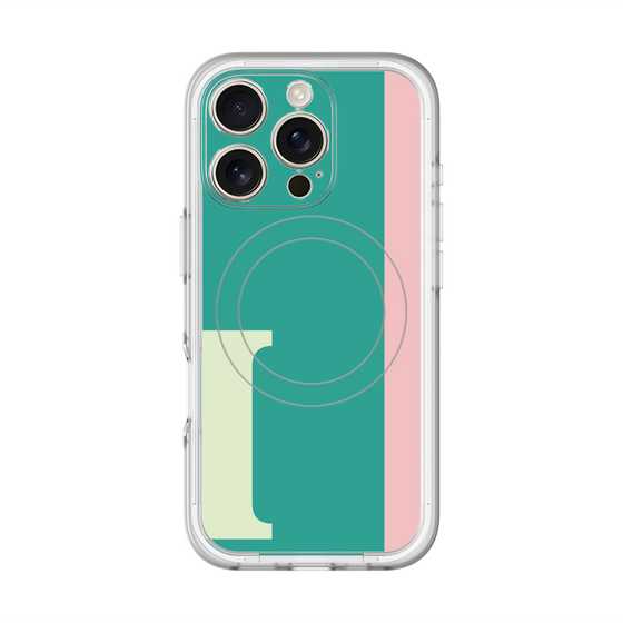 スリムプロテクションプレミアムケース with MagSafe［ オリジナル - initial color line - I green ］