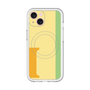 スリムプロテクションプレミアムケース with MagSafe［ オリジナル - initial color line - I yellow ］