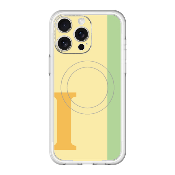 スリムプロテクションプレミアムケース with MagSafe［ オリジナル - initial color line - I yellow ］