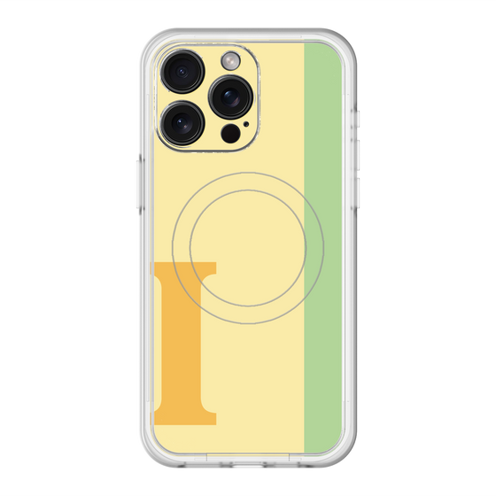 スリムプロテクションプレミアムケース with MagSafe［ オリジナル - initial color line - I yellow ］