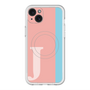 スリムプロテクションプレミアムケース with MagSafe［ オリジナル - initial color line - J pink ］