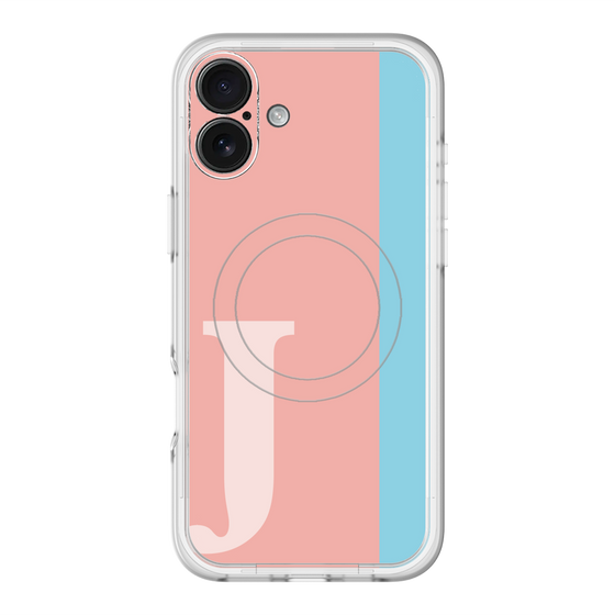 スリムプロテクションプレミアムケース with MagSafe［ オリジナル - initial color line - J pink ］