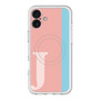 スリムプロテクションプレミアムケース with MagSafe［ オリジナル - initial color line - J pink ］