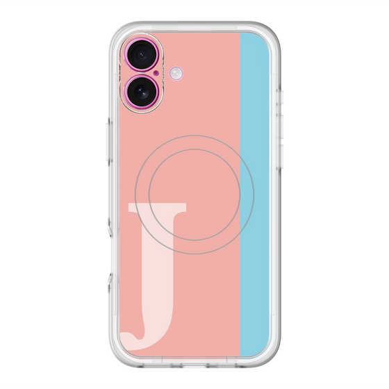 スリムプロテクションプレミアムケース with MagSafe［ オリジナル - initial color line - J pink ］