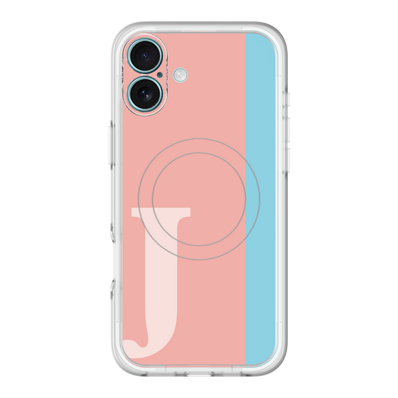 スリムプロテクションプレミアムケース with MagSafe［ オリジナル - initial color line - J pink ］