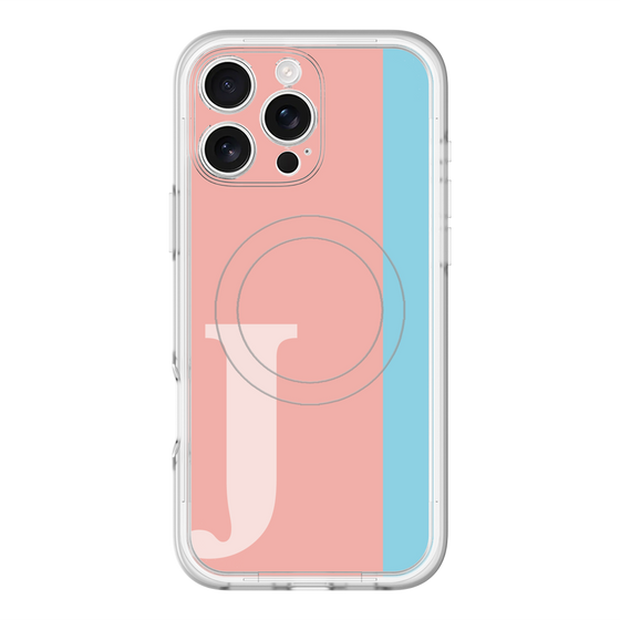スリムプロテクションプレミアムケース with MagSafe［ オリジナル - initial color line - J pink ］