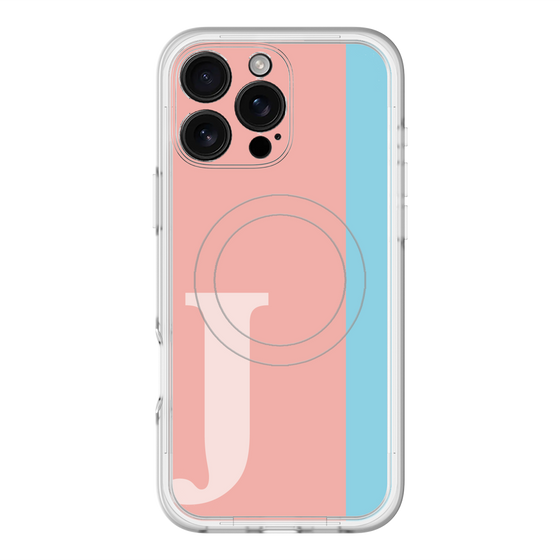 スリムプロテクションプレミアムケース with MagSafe［ オリジナル - initial color line - J pink ］