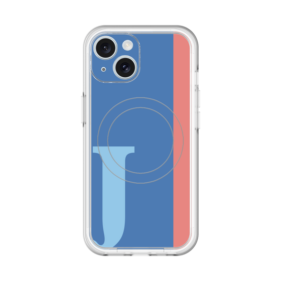 スリムプロテクションプレミアムケース with MagSafe［ オリジナル - initial color line - J blue ］