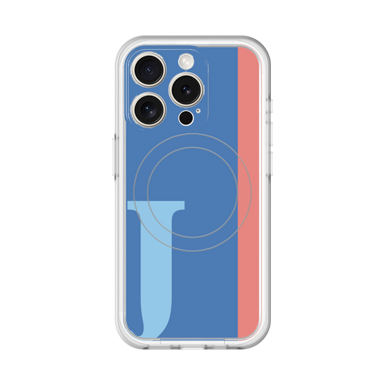 スリムプロテクションプレミアムケース with MagSafe［ オリジナル - initial color line - J blue ］