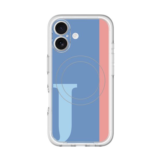 スリムプロテクションプレミアムケース with MagSafe［ オリジナル - initial color line - J blue ］