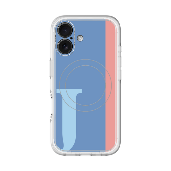 スリムプロテクションプレミアムケース with MagSafe［ オリジナル - initial color line - J blue ］