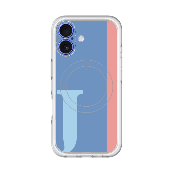 スリムプロテクションプレミアムケース with MagSafe［ オリジナル - initial color line - J blue ］