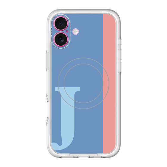 スリムプロテクションプレミアムケース with MagSafe［ オリジナル - initial color line - J blue ］