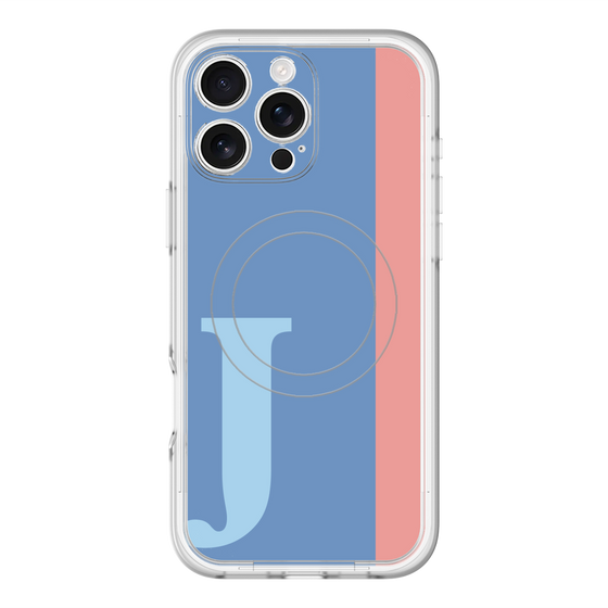 スリムプロテクションプレミアムケース with MagSafe［ オリジナル - initial color line - J blue ］