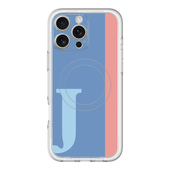 スリムプロテクションプレミアムケース with MagSafe［ オリジナル - initial color line - J blue ］