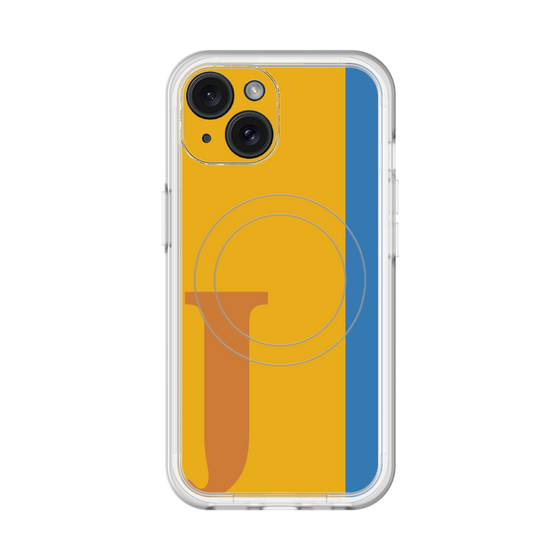 スリムプロテクションプレミアムケース with MagSafe［ オリジナル - initial color line - J orange ］