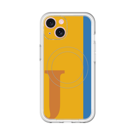 スリムプロテクションプレミアムケース with MagSafe［ オリジナル - initial color line - J orange ］