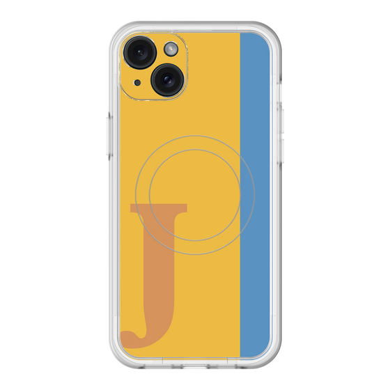 スリムプロテクションプレミアムケース with MagSafe［ オリジナル - initial color line - J orange ］