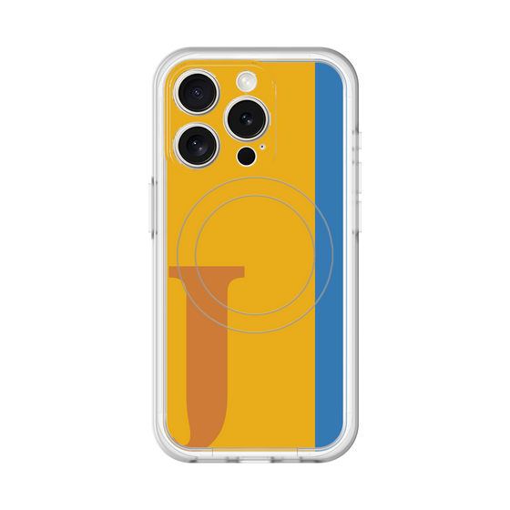 スリムプロテクションプレミアムケース with MagSafe［ オリジナル - initial color line - J orange ］
