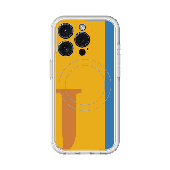 スリムプロテクションプレミアムケース with MagSafe［ オリジナル - initial color line - J orange ］