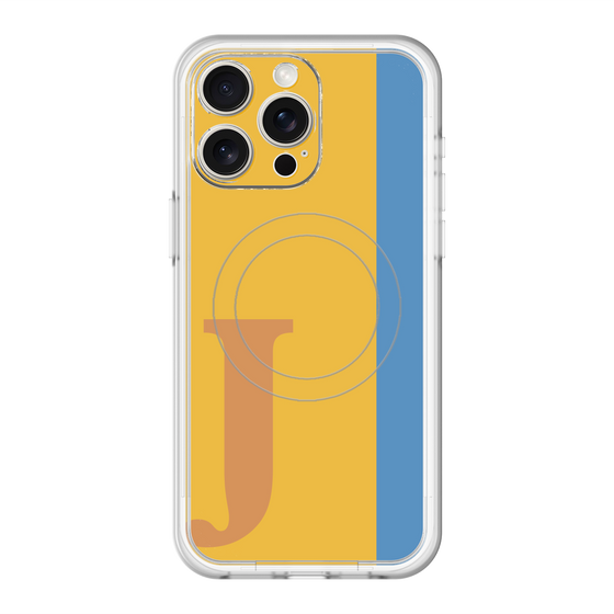 スリムプロテクションプレミアムケース with MagSafe［ オリジナル - initial color line - J orange ］