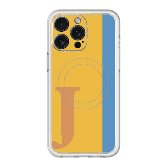 スリムプロテクションプレミアムケース with MagSafe［ オリジナル - initial color line - J orange ］
